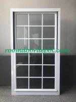 hot sale white color aluminium grill design vertical slide windows